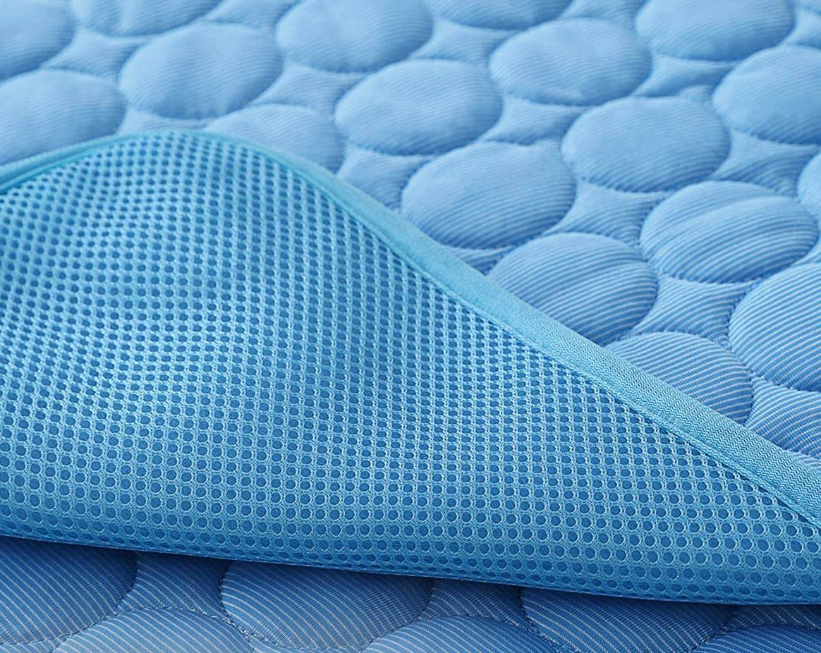 Coolmat Warmte Absorberende Huisdierenmat Blauw Dikke